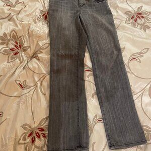 Baccini Gray Beaded Accent Jeans Size 4